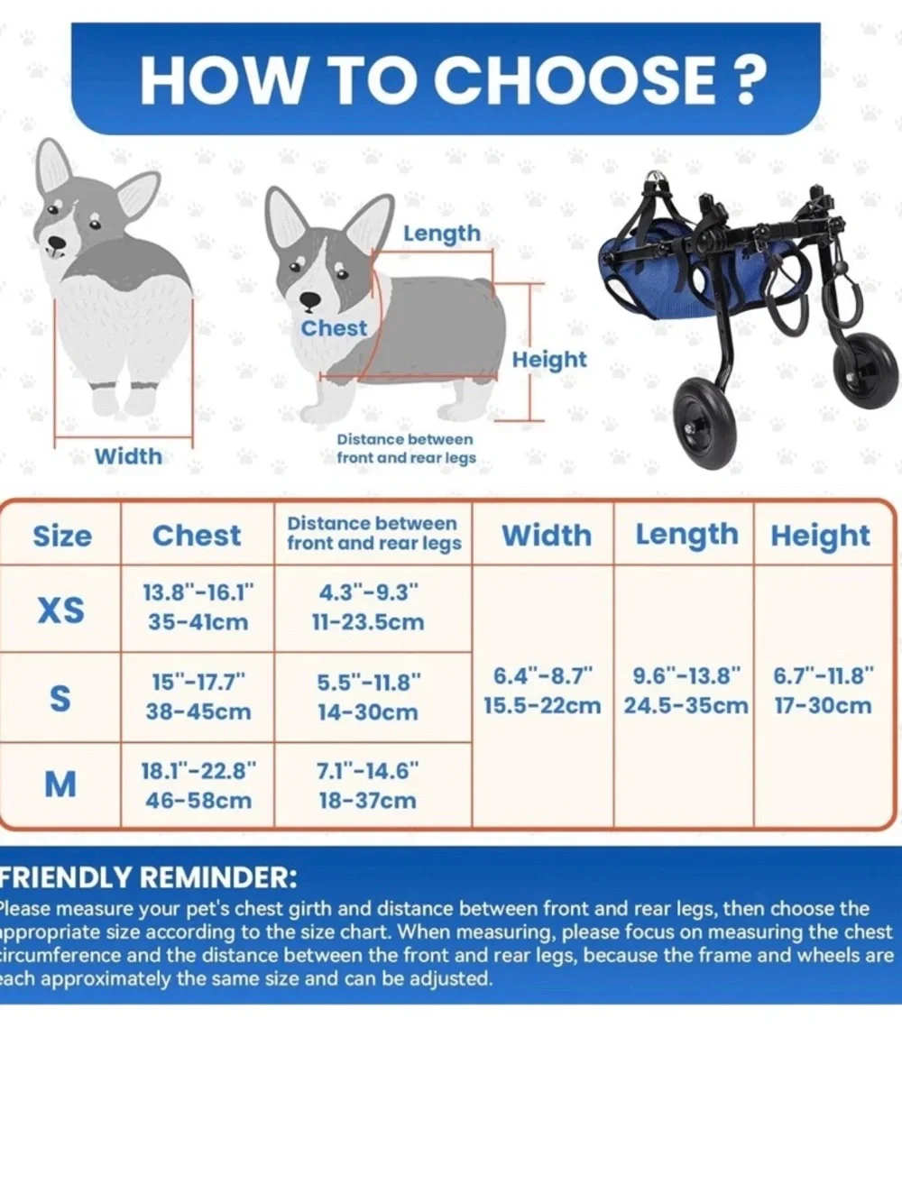 Dog wheelchair for small dogs for back legs